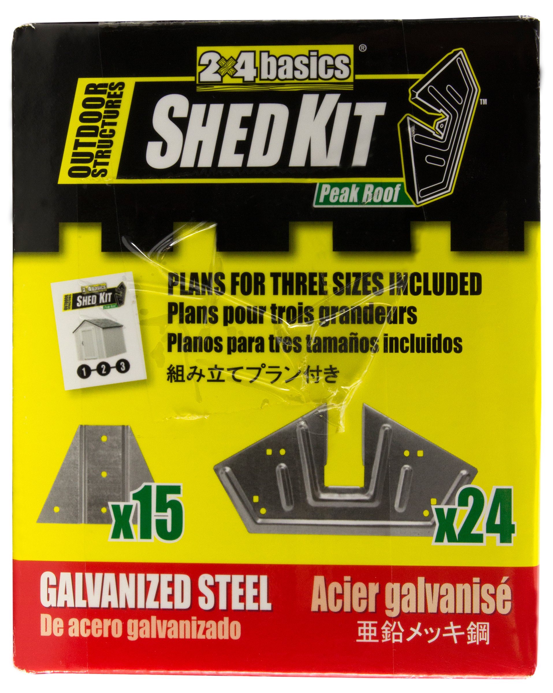 【Storage Shed】2x4basics Shed Kit with Peak Roof