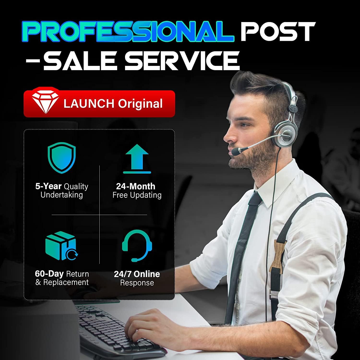 LAUNCH OBD2 Scanner CRP909X with 2-Year Updates, 28+ Service Functions, OE-Level Full System Car Diagnostic Scanner, ABS Bleeding/Injector Coding/IMMO/SAS/TPMS/EPB/BMS, Auto VIN