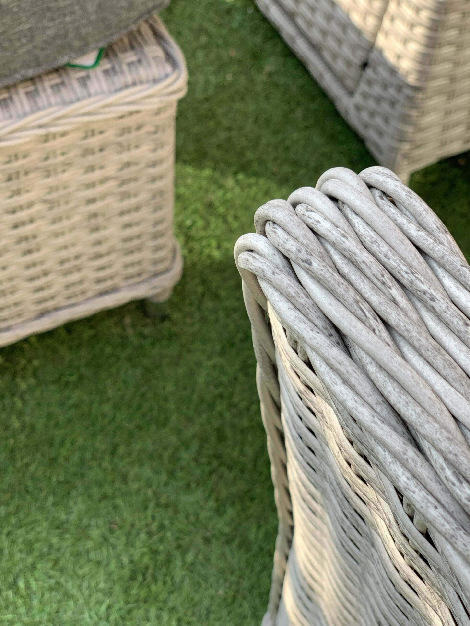 Rattan Corner Firepit Dining Patio Set 8 Seater