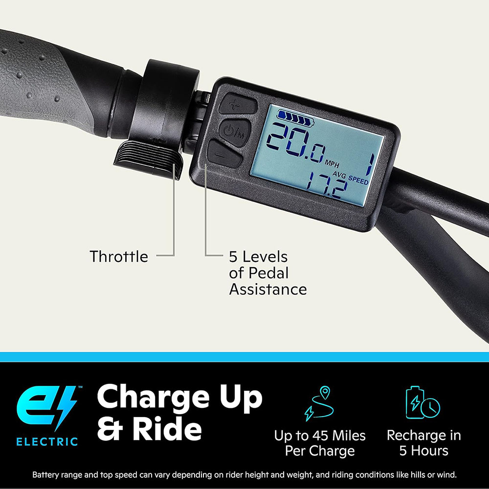 Schwinn Coston Adult Hybrid Electric Bike, 20MPH Commuter Electric Bike