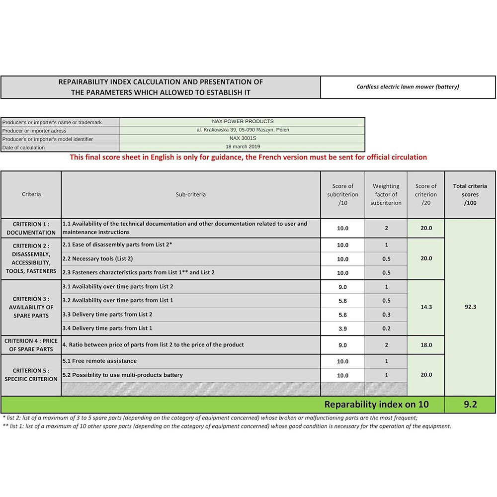 Benzin-Rasenmäher mit Antrieb NAX 4000S