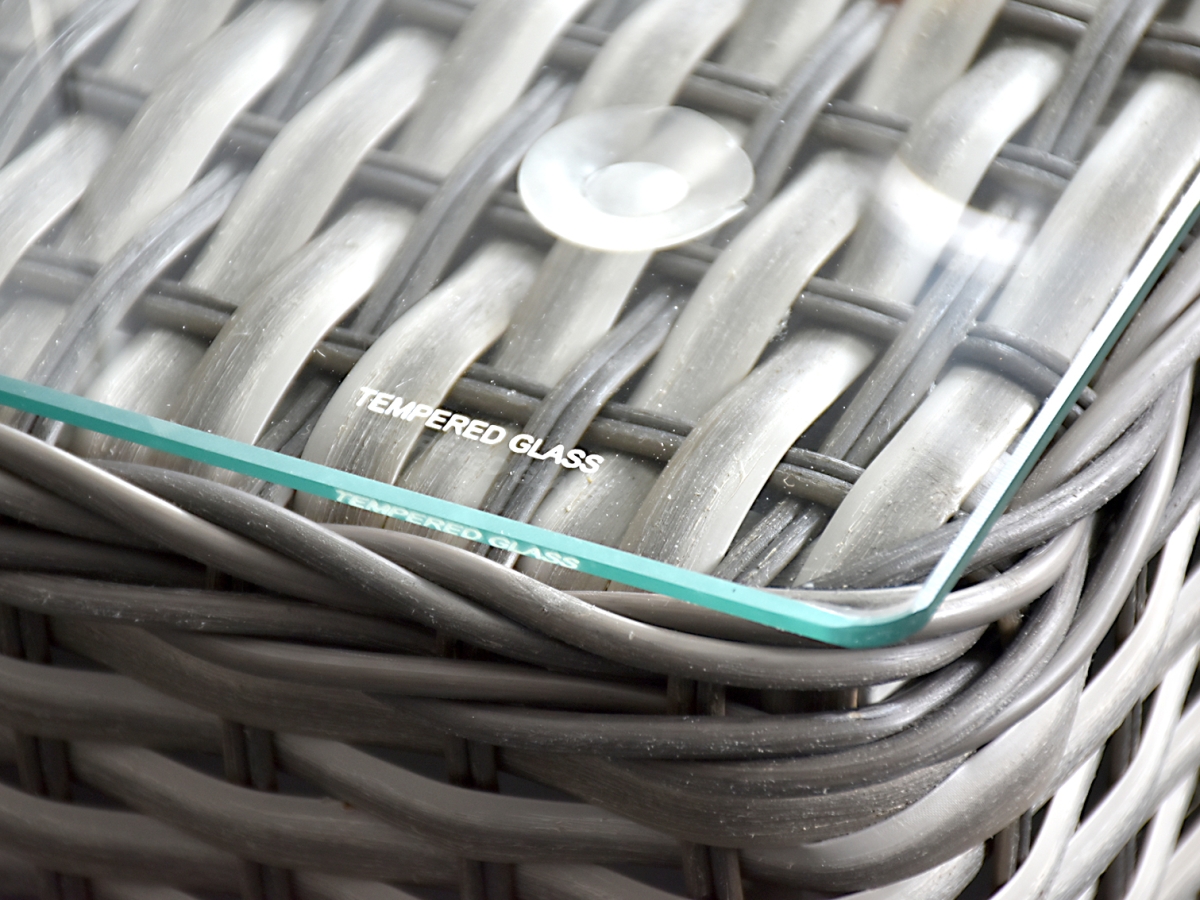 Bahia Sofa Dining Rattan Furniture Set - Whitewash Grey