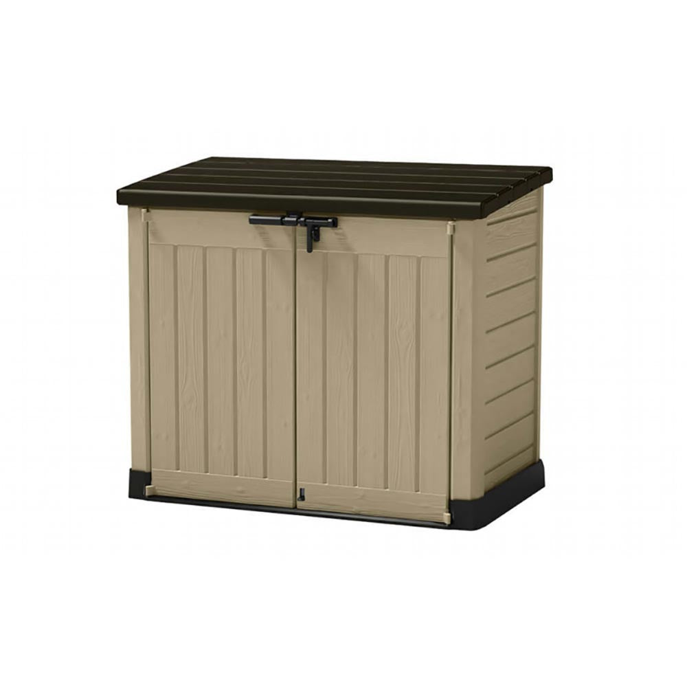 Keter Store It Out Max 1200L Outdoor Garden & Wheelie Bin Storage Shed – Brown/Beige