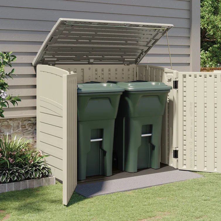 Outdoor 4 ft. 5 in. W x 2 ft. 9 in. D Plastic Horizontal Storage Shed