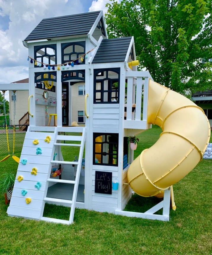 Stilt house children's slide complete set free shipping