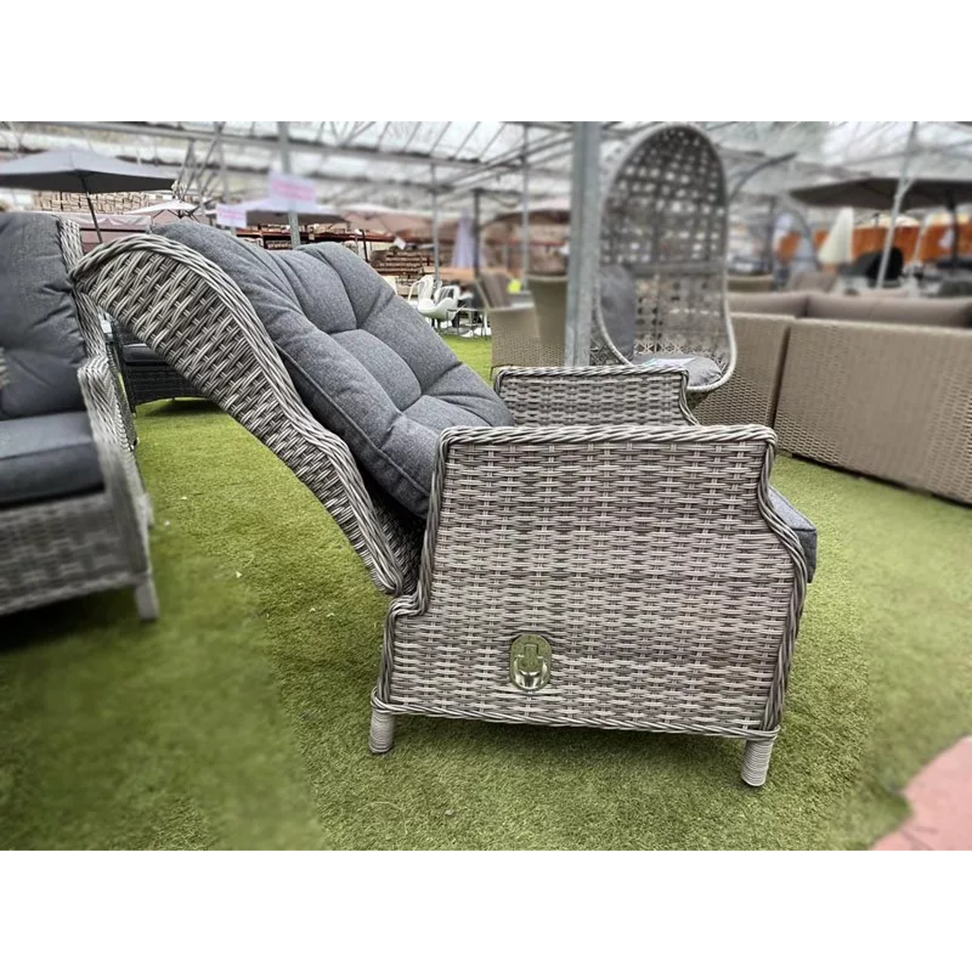 Sapcote Deluxe Reclining Lounge Set (Grey)